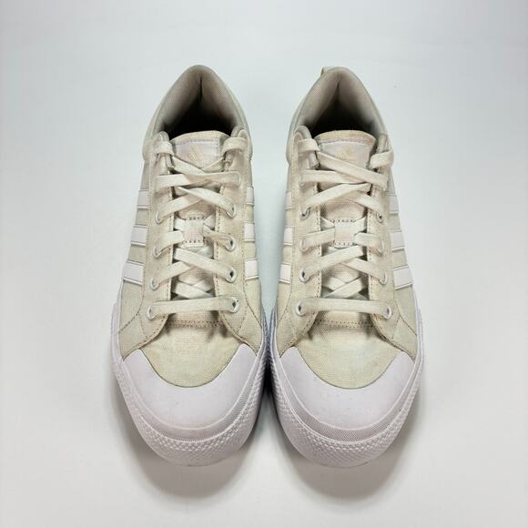 Adidas Bravada 2.0 White Canvas Low Top Platform Shoes IE2309 Women’s Size 10 - Picture 3 of 10